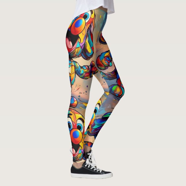 Brighten your day with our Cheerful Critters Carto Leggings (Right)