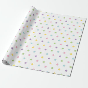  Brighten Your Space with Pastel Star Pattern Wrapping Paper