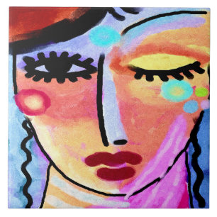 Brighter Days Ahead Abstract Digital Painting Tile