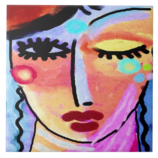 Brighter Days Ahead Abstract Digital Painting Tile (Front)