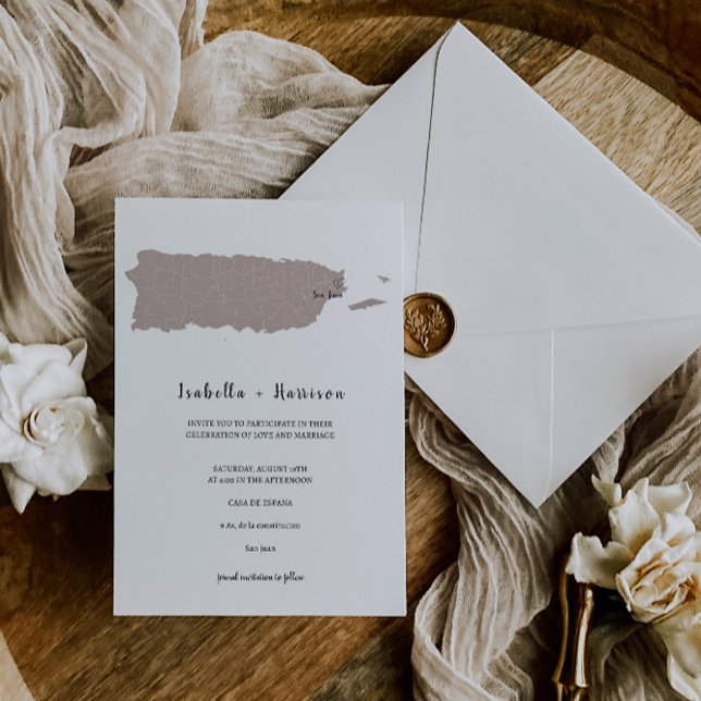 BRIGHTEST Puerto Rico Wedding Invitation Template (Creator Uploaded)