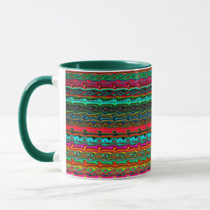 Brightly Colored Crazy Colorful Abstract Pattern  Mug