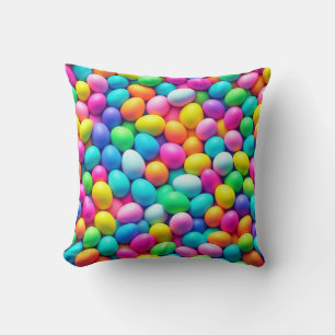 Brightly colored Easter Egg/Spring Throw Pillow