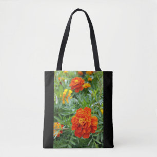 brightly colored marigold tote bag