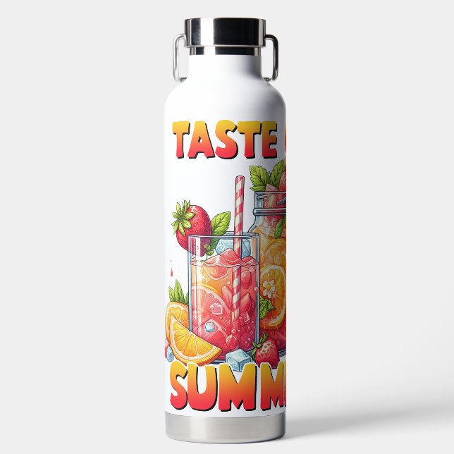 BRIGHTLY COLORED TASTE OF SUMMER DRINKS WATER BOTTLE (Front)