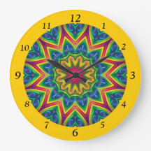 Brightly Coloured 12-Sided Mandala