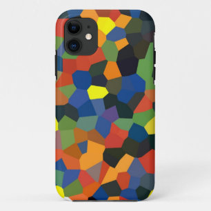 Brightly Coloured Abstract Mosaic Pattern iPhone 11 Case