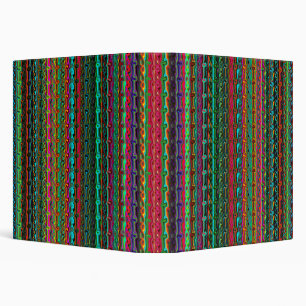 Brightly Coloured Crazy Colourful Abstract Pattern Binder