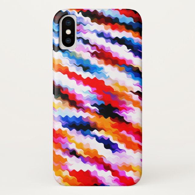 Brightly Coloured Crazy Colourful Abstract Pattern Case-Mate iPhone Case (Back)