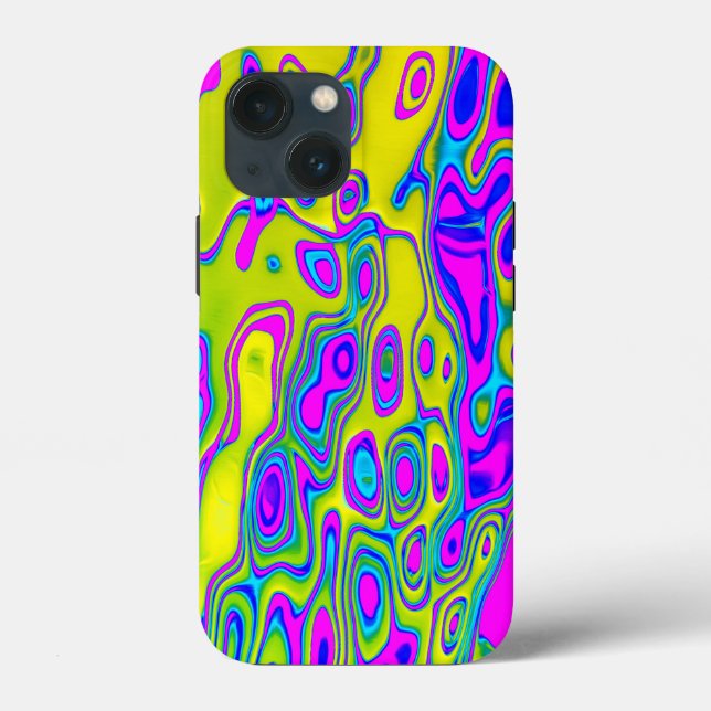 Brightly Coloured Crazy Colourful Abstract Pattern Case-Mate iPhone Case (Back)