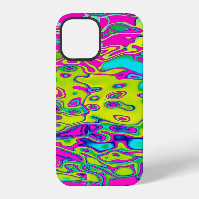 Brightly Coloured Crazy Colourful Abstract Pattern iPhone Case (Back)