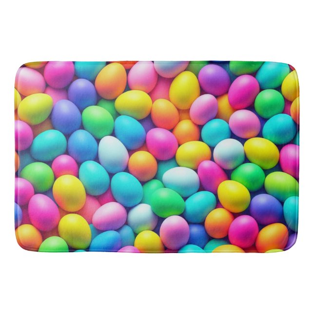 Brightly coloured Easter Egg/Spring  Bath Mat (Front)