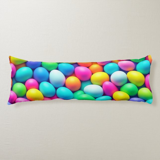 Brightly coloured Easter Egg/Spring  Body Pillow (Front)