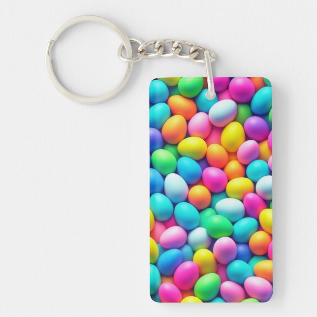 Brightly coloured Easter Egg/Spring  Keychain (Front)