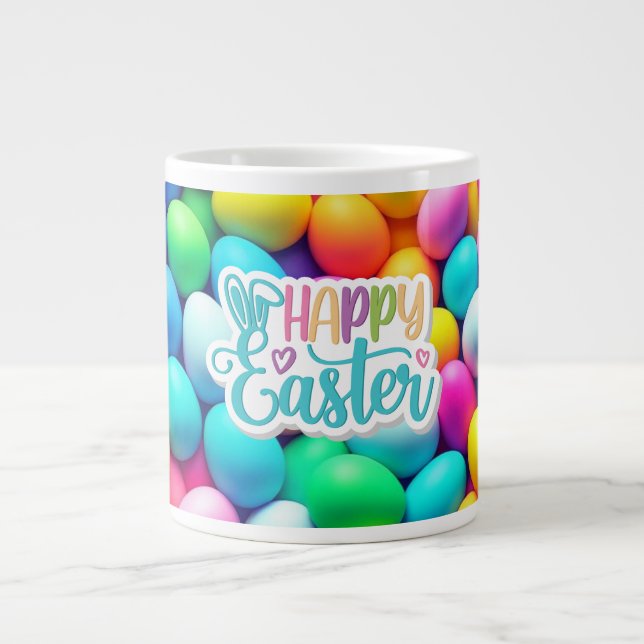 Brightly coloured Easter Egg/Spring  Large Coffee Mug (Front)