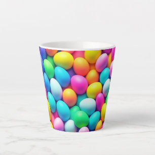 Brightly coloured Easter Egg/Spring  Latte Mug