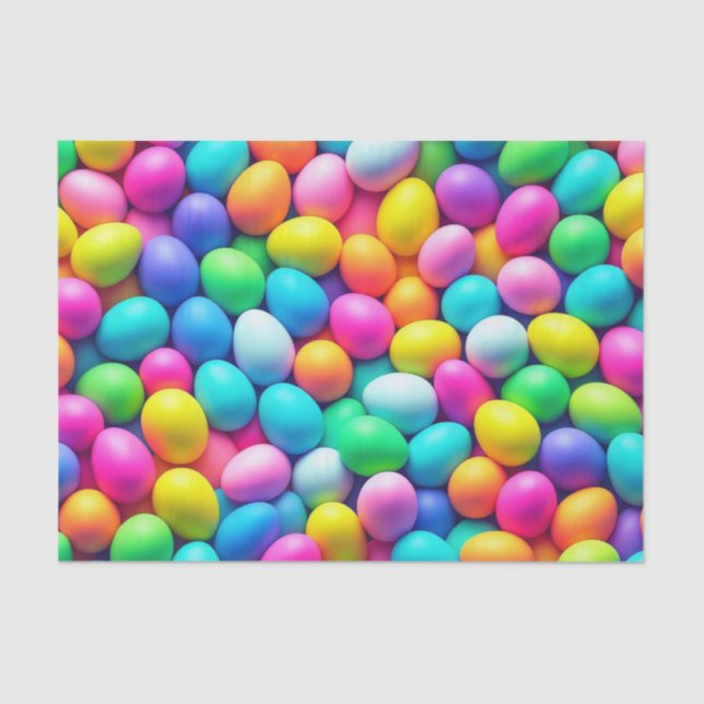 Brightly coloured Easter Egg/Spring  Tissue Paper (Front)
