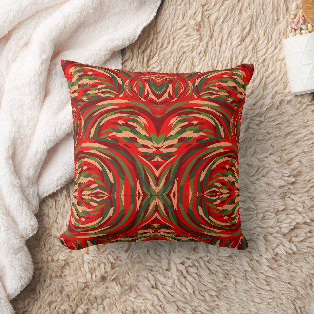 Brightly Coloured Flamingo Feathers Throw Pillow (Blanket)