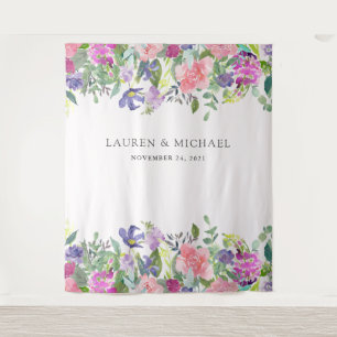 Brightly Coloured Floral   Photo Booth Prop Tapestry