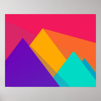 Brightly Coloured Geometric Triangles and Pyramids