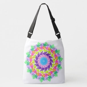 Brightly Coloured Graphic Designed Blooming Flower Crossbody Bag