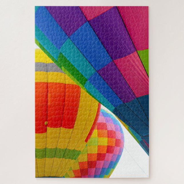 Brightly coloured hot air balloons jigsaw puzzle (Vertical)
