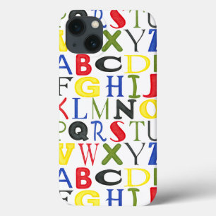 Brightly Coloured Letters by Megan Meagher iPhone 13 Case