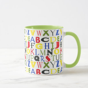 Brightly Coloured Letters by Megan Meagher Mug