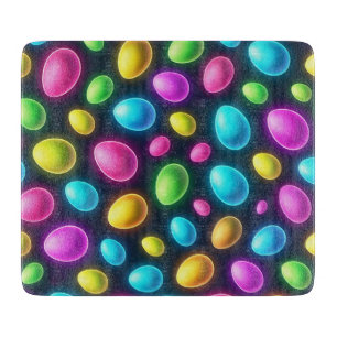 Brightly coloured/neon Easter Egg/Spring Cutting Board