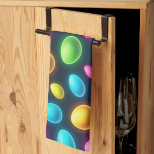 Brightly coloured/neon Easter Egg/Spring Kitchen Towel