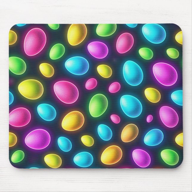 Brightly coloured/neon Easter Egg/Spring  Mouse Pad (Front)