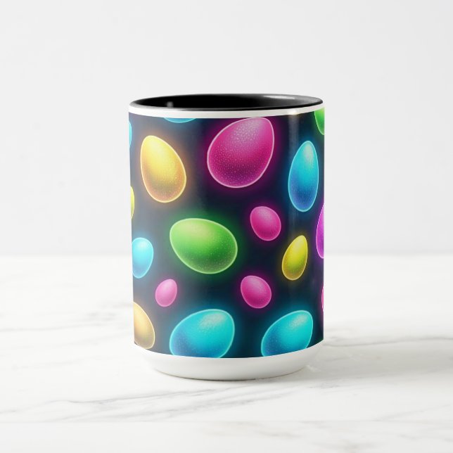 Brightly coloured/neon Easter Egg/Spring  Mug (Center)