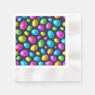 Brightly coloured/neon Easter Egg/Spring Napkin