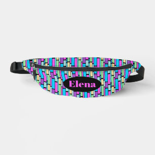 Brightly Coloured Retro Blocks Fanny Pack