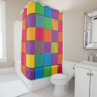 Brightly Coloured Squares and Stripes