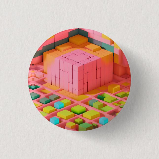 Brightly Coloured Sweetness 1 Inch Round Button (Front)