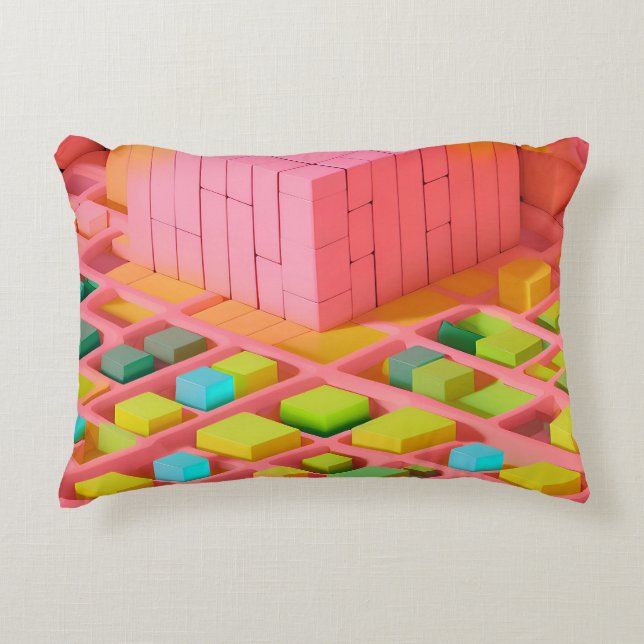 Brightly Coloured Sweetness Accent Pillow (Front)
