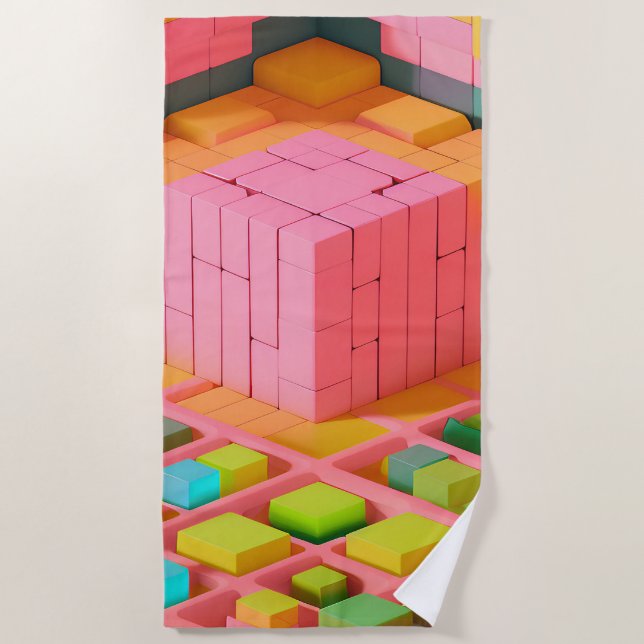Brightly Coloured Sweetness Beach Towel (Front)