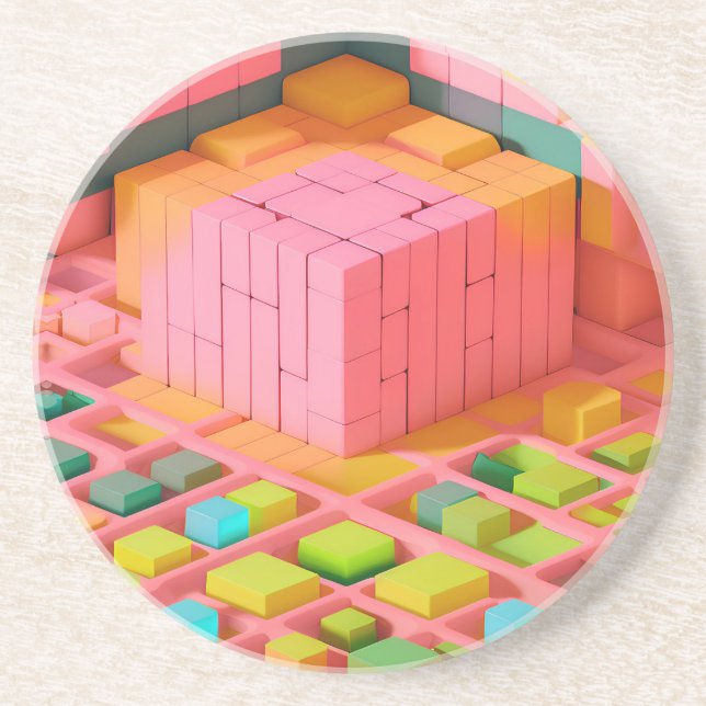Brightly Coloured Sweetness Coaster (Front)
