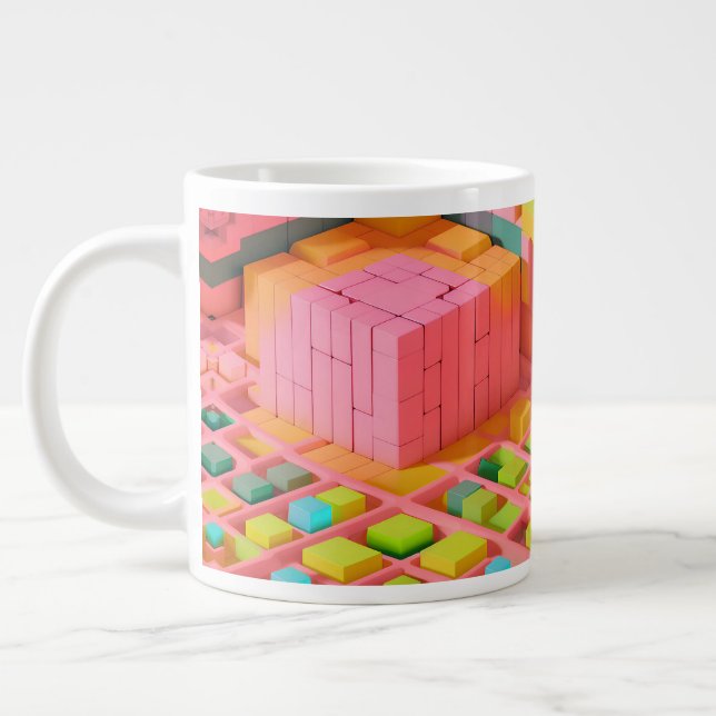 Brightly Coloured Sweetness Large Coffee Mug (Left)