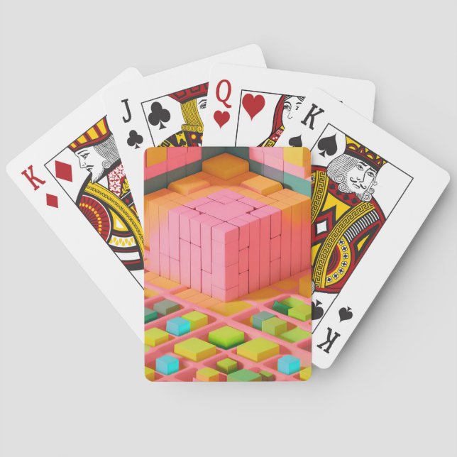 Brightly Coloured Sweetness Playing Cards (Back)