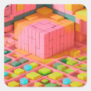 Brightly Coloured Sweetness Square Sticker