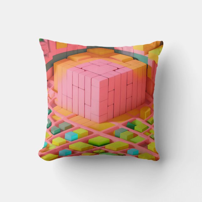 Brightly Coloured Sweetness Throw Pillow (Front)