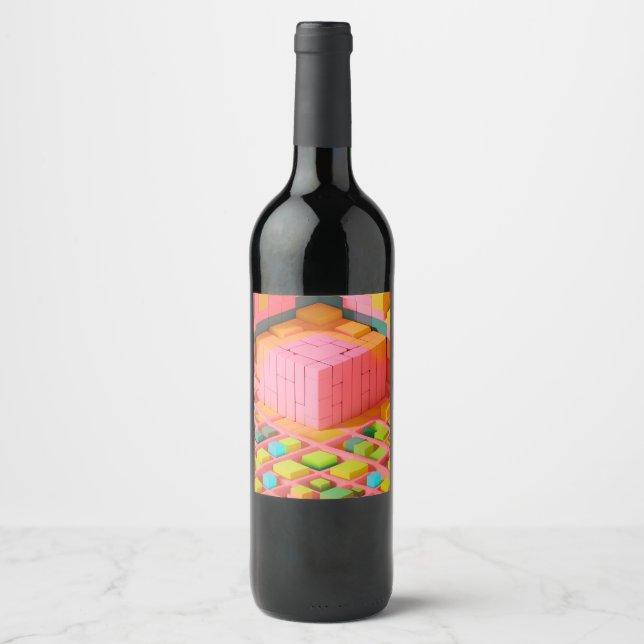 Brightly Coloured Sweetness Wine Label (Front)