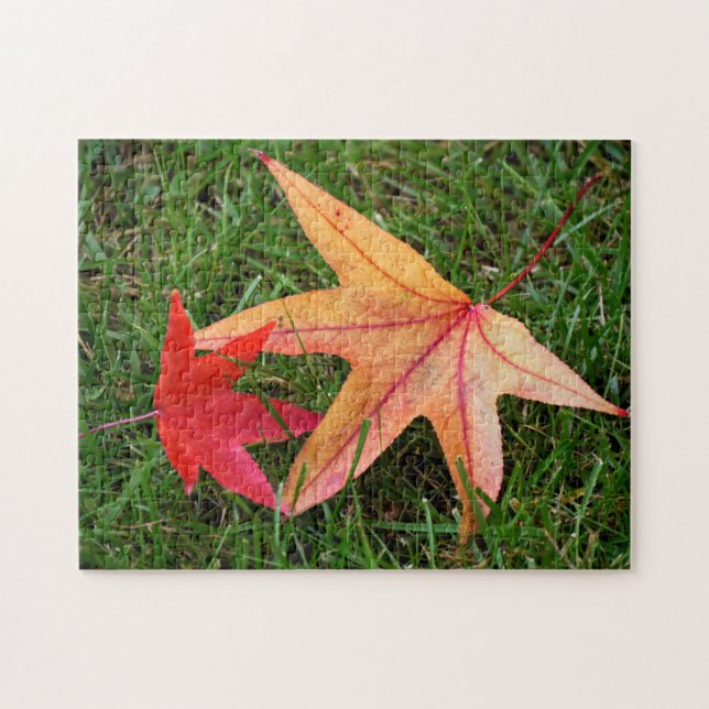 Brightly Colourful Maple Leaf Jigsaw Puzzle (Horizontal)