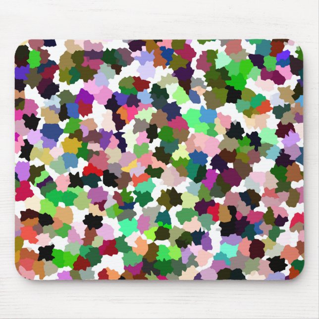 Brightly Colourful Multi-Colour Pattern Mouse Pad (Front)