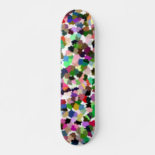 Brightly Colourful Multi-Colour Pattern Skateboard