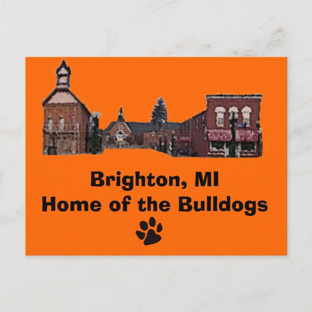 Brighton#56, paw-print, Brighton, MIHome of the... Postcard (Front)