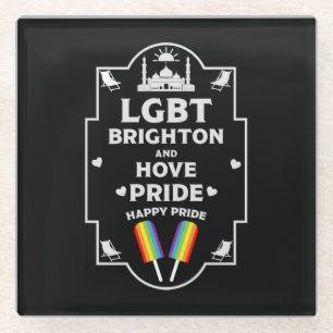 Brighton and Hove pride Glass Coaster