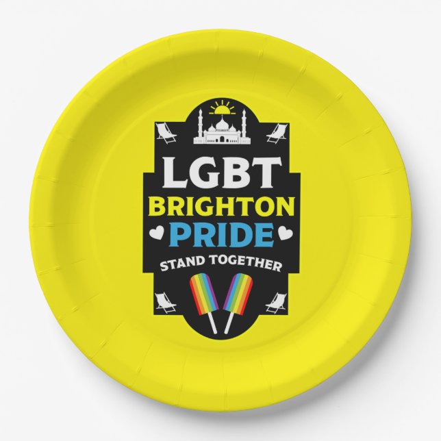 Brighton and Hove pride Paper Plate (Front)